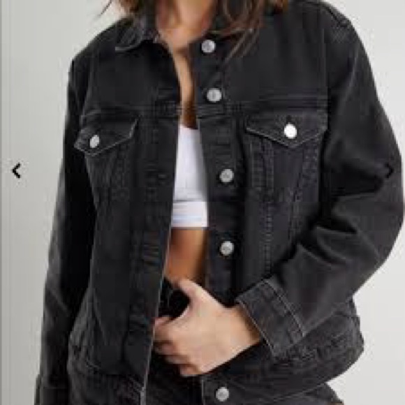 Garage Boyfriend Denim Jacket - Black - Picture 2 of 5